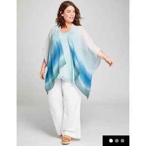NWT LANE BRYANT LINEN BLEND WIDE LEG HIGH RISE PANTS, PLUS SIZE 14/16